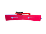 Red Rectangular Curved Brush - (Medium Hard Bristles)