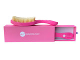 Pink Rectangular Curved Brush - (Medium-Soft Bristles)