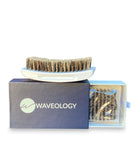 White Rectangular Wave Brush - SOFT/MEDIUM Boar Bristle